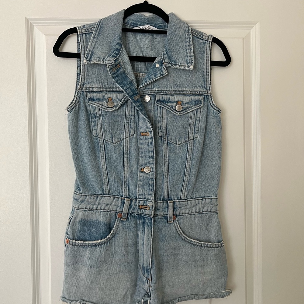 Zara denim romper